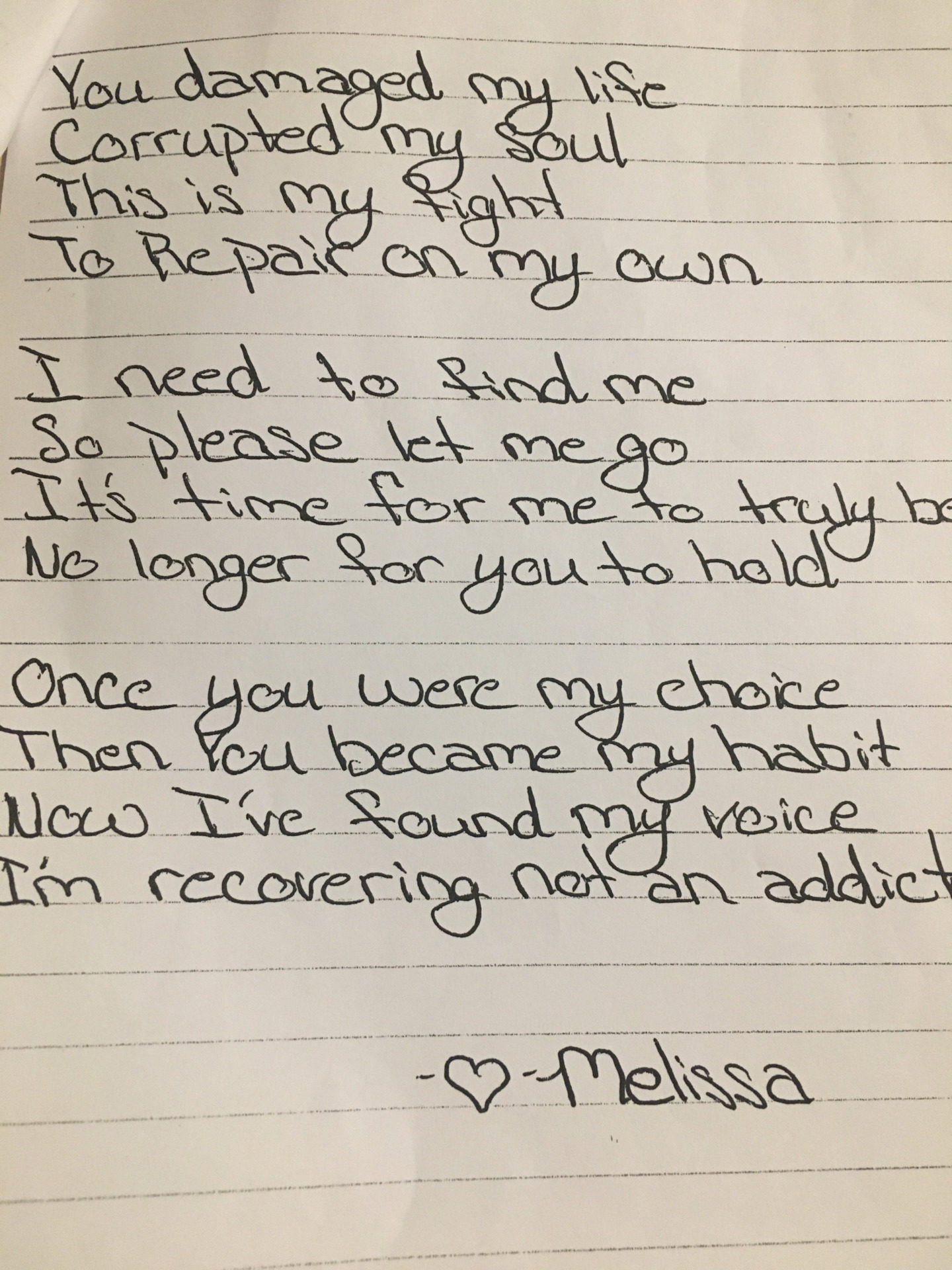 Addiction Poetry