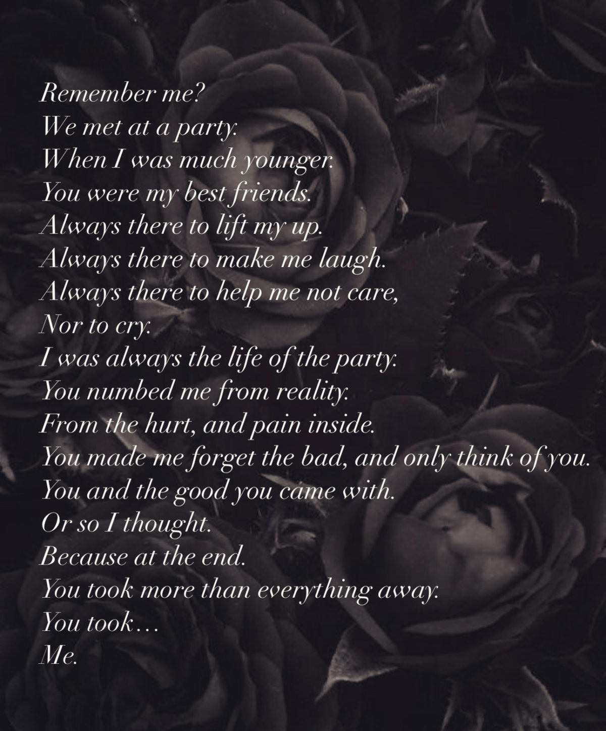 This image portrays Remember me? by Addiction Poetry.